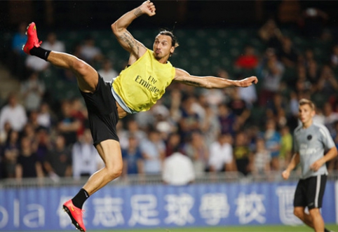 During training - impressive goal of Z. Ibrahimovic (VIDEO)