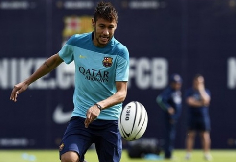 Neymar and L. Messi joined Barcelona training