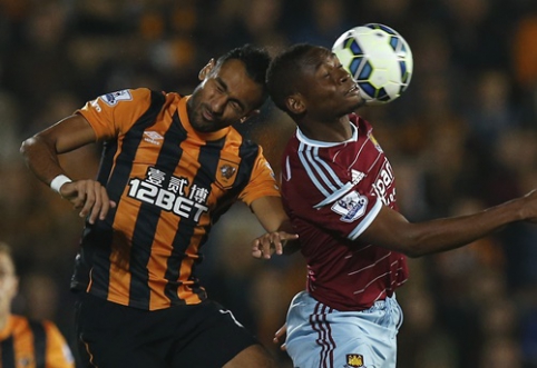 "Hull City" and "West Ham" clash ended in a draw