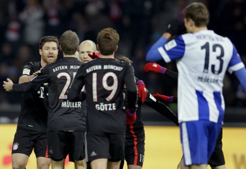 "Bayern" struggles with "Hertha" team in the German championships (VIDEO)