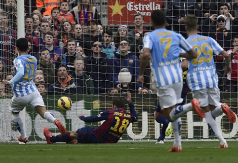 "Barcelona" suffered a loss at home against "Malaga", "Atletico" celebrated victory (VIDEO)