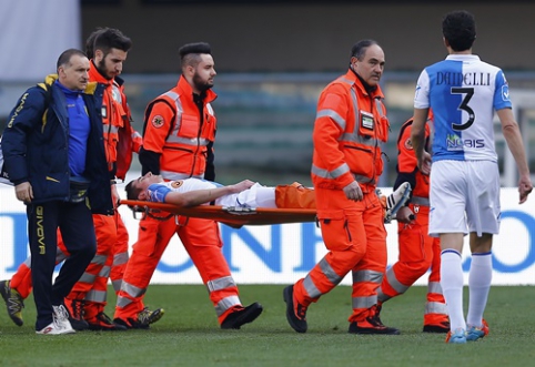 Shocking injury in the Italian championship - "Chievo" goalkeeper breaks leg