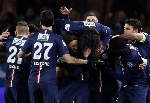 In the French Cup PSG defeated "Monaco", and "Saint Etienne" - a third league club