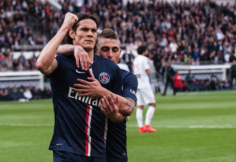 In France - E. Lavezzi hat-trick and E. Cavani brace against "Lille" and "Bordeaux" draws