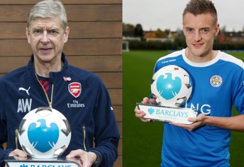 In October, the best in the "Premier" league - J. Vardy and A. Wenger