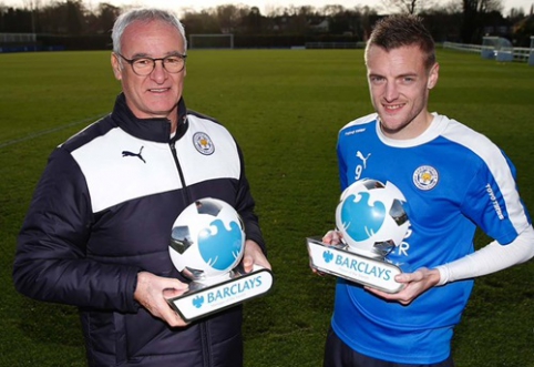 "Best in the Premier League in November - J. Vardy and C. Ranieri"