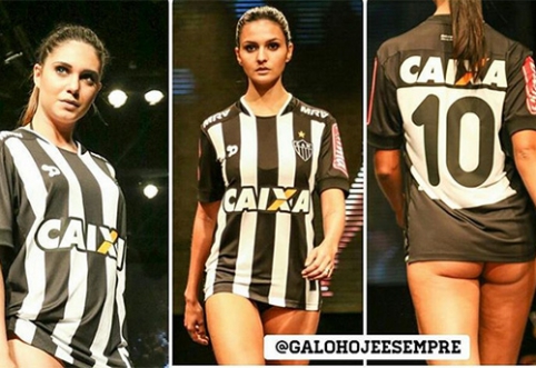 POP: model without shorts presents Atletico Mineiro t-shirt (PHOTO)