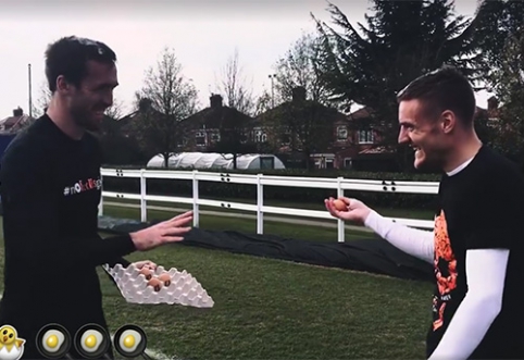 "Leicester" players Easter: testing "egg roulette" (VIDEO)