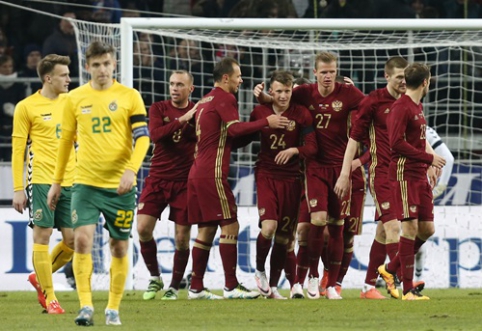 The Lithuanian national team, looking helpless, did not resist Russian footballers (PHOTO, VIDEO)