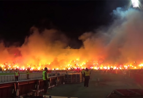 At least a show for fans: "Crvena Zvezda" stadium turned into a blazing inferno (VIDEO)