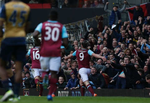 In a fierce duel - A. Carroll's "hat-trick" and "Arsenal" draw against "West Ham" (VIDEO)