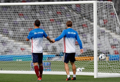 Training of the Russian national team - hands clasped (VIDEO)