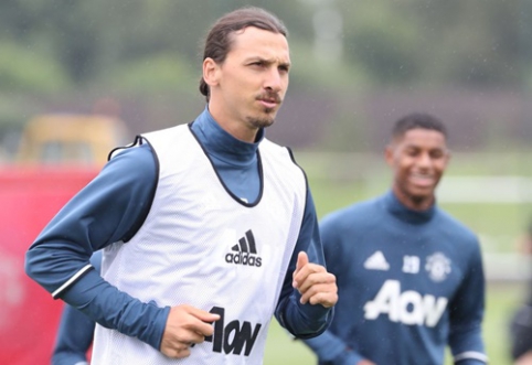 Z. Ibrahimovičius started to sweat at "Man Utd" training sessions (VIDEO)