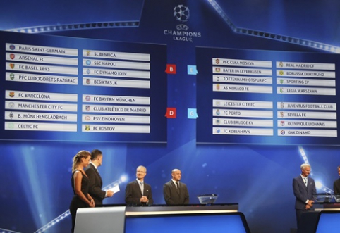 Draw for the group stage of the 2016-17 Champions League season