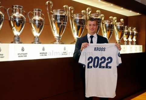 After signing a new contract, T. Kroosas hopes to finish his career in Madrid.