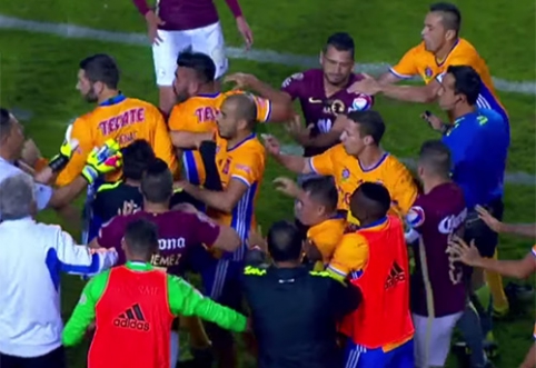 Mexican League final - fights and 5 red cards (VIDEO)