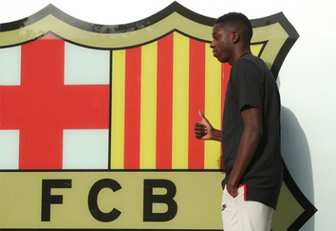 O.Dembele arrived to undergo a medical examination at "Barcelona" club (VIDEO)