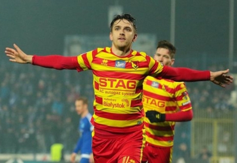 "F. Černych and A. Novikov led "Jagiellonia" celebrates victory in Poland (VIDEO)