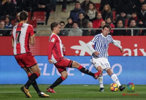 "Real Sociedad" and "Girona" share a point