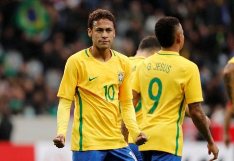 In friendly matches with Brazil, Neymar scored one of two penalties.