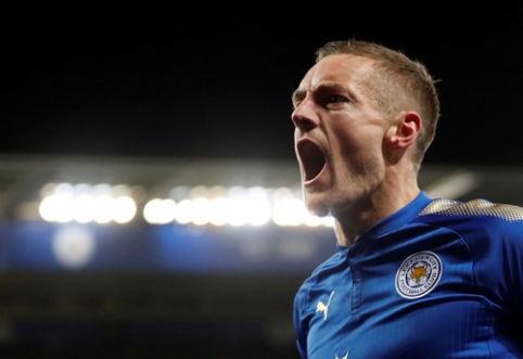 J. Vardy scored a goal against "Man City" and entered the record book