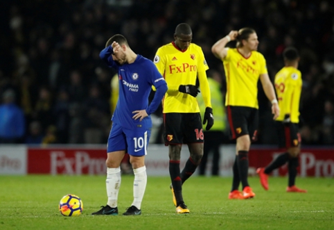 "Chelsea" fallen after an early red card and defeated by Watford (VIDEO)