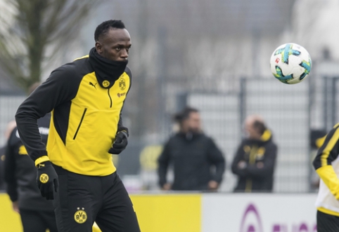 U. Bolt in a fluff training session with "Borussia" players (VIDEO, PHOTO)