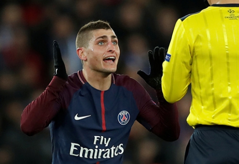 M.Verratti got angry at the referees' favoritism towards L.Messi