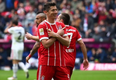 "Bayern" with R. Lewandowski crushed "Hamburger" in front (VIDEO)