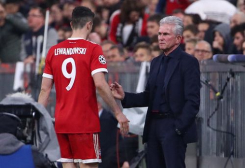 J. Heynckes was dissatisfied with R. Lewandowski's behavior after substitution.