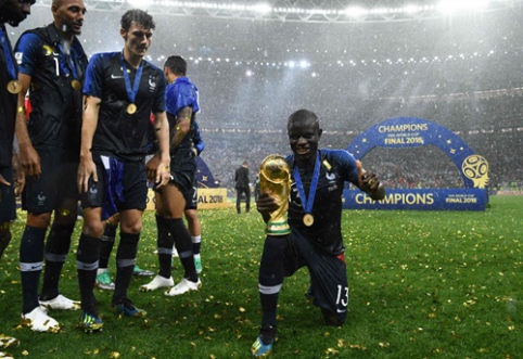 N. Kante's Modesty: His teammates had to ask him to touch the trophy.