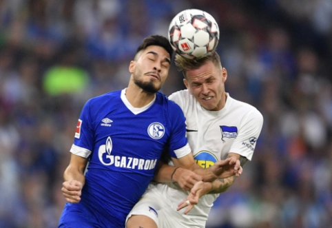 "Hertha" dealt with "Schalke", "RB Leipzig", and "Dusseldorf" shared a point