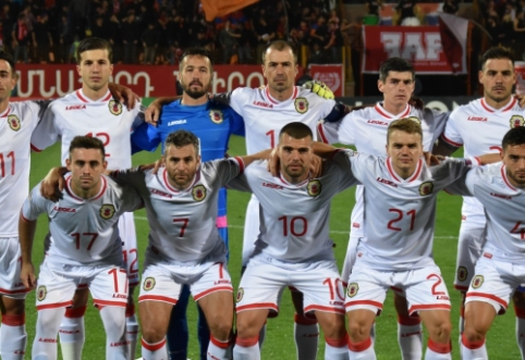 Gibraltar celebrates after the first victory in the country's football history