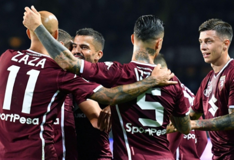 In the goal celebration in Italy - victory for "Torino"