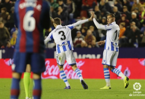 "Real Sociedad" defeated "Levante" after playing a great stretch in the second half.