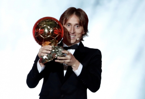 In the hands of Luka Modrić - "Golden Ball" award