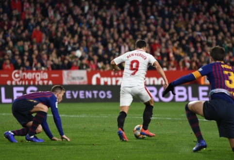 "Barcelona" started the King's Cup quarterfinal with a loss to the "Sevilla" team