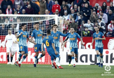 A. Griezmann's shot earned a point for the "Atletico" team in the match against "Sevilla"