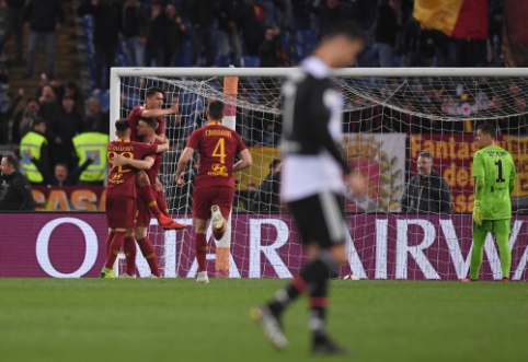 "At the end of the match, "Roma" defeated the "Juventus" team"