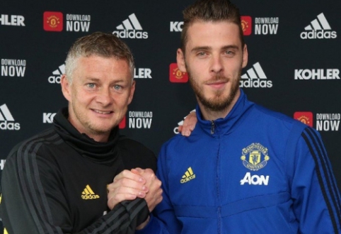 Negotiations over: D. de Gea will continue to wear "Man Utd" shirts for at least four more years.