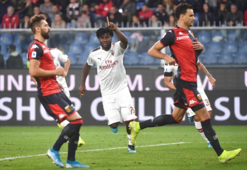 "AC Milan" team, ending the series of failures, beat "Genoa" in a dramatic match.