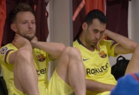 See: "Barcelona" footballers' emotions after failure at "Anfield" stadium