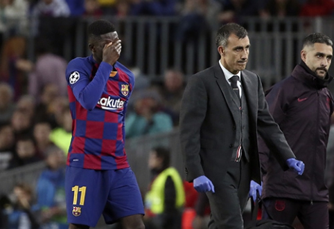 Injured O. Dembele left the square with tears in his eyes