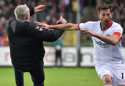 The captain of "Eintracht" who laid the opponent's coach on the ground received a strict punishment