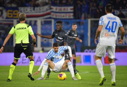 "Sampdoria" defeated the SPAL team at the end of the match.