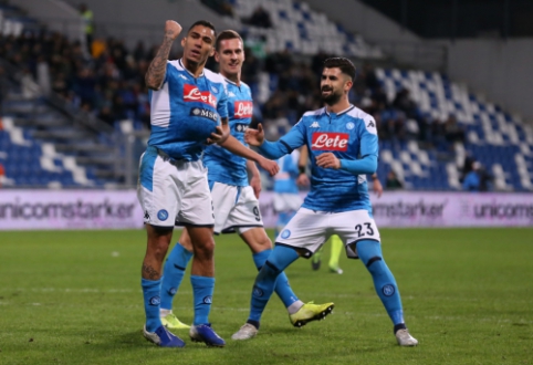 "In the final moments, Napoli snatched victory in the match against Sassuolo"