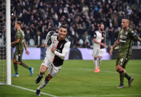 C. Ronaldo leads "Juventus" to crush "Cagliari", Ibra debuts for "Milan"