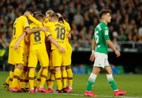 "Barca" came from behind twice to snatch victory in a match against "Real Betis"