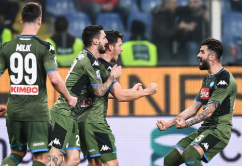 "Napoli" had trouble with "Sampdoria"