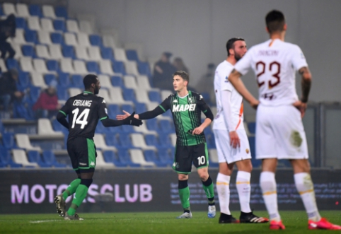 "Sassuolo" surpasses "Roma" in a resultative game